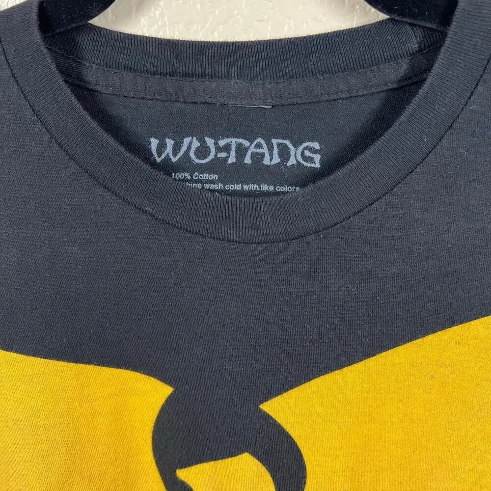 Wu-Tang Clan Yellow Logo T-Shirt Black Hip Hop Tee Size M classic Style